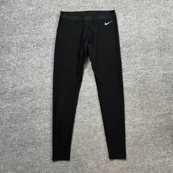 Nike Tights Womens M Medium Black Golf Dri Fit Carbon Heather Pull On Fitted - Picture 2 of 10